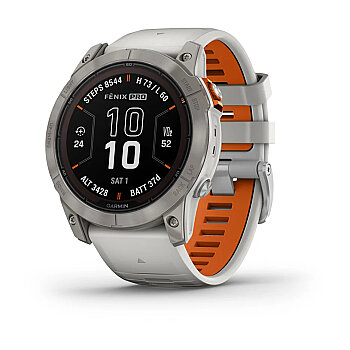 Fenix 7X Pro Sapphire Solar Edition 51 mm Akıllı Saat - Fog Gray/Ember Orange - 2