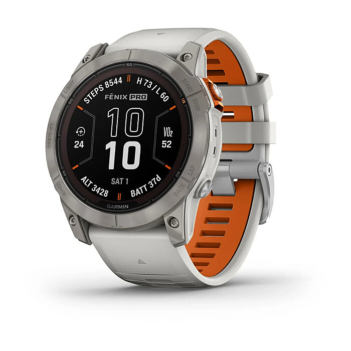 Fenix 7X Pro Sapphire Solar Edition 51 mm Akıllı Saat - Fog Gray/Ember Orange - 2