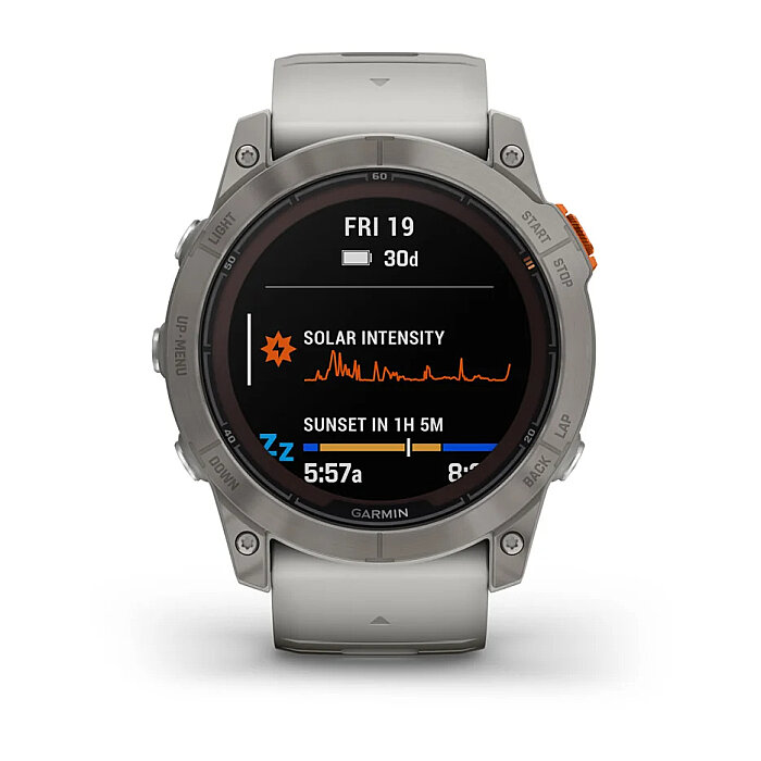 Fenix 7X Pro Sapphire Solar Edition 51 mm Akıllı Saat - Fog Gray/Ember Orange - 4