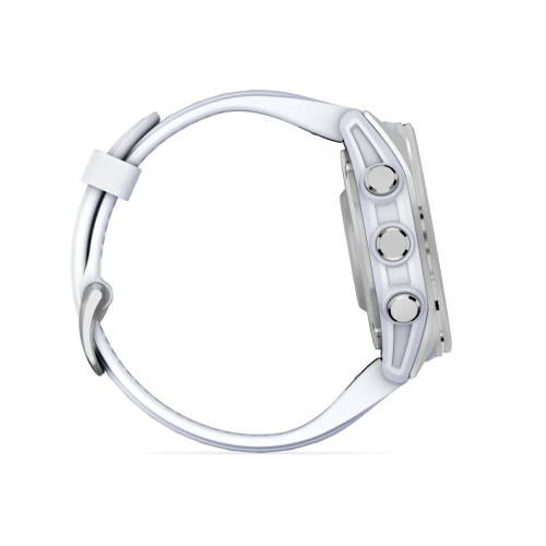 fenix 8 - 43 mm, AMOLED Gümüş, Beyaz Taşlı Silikon Kayışlı - 6