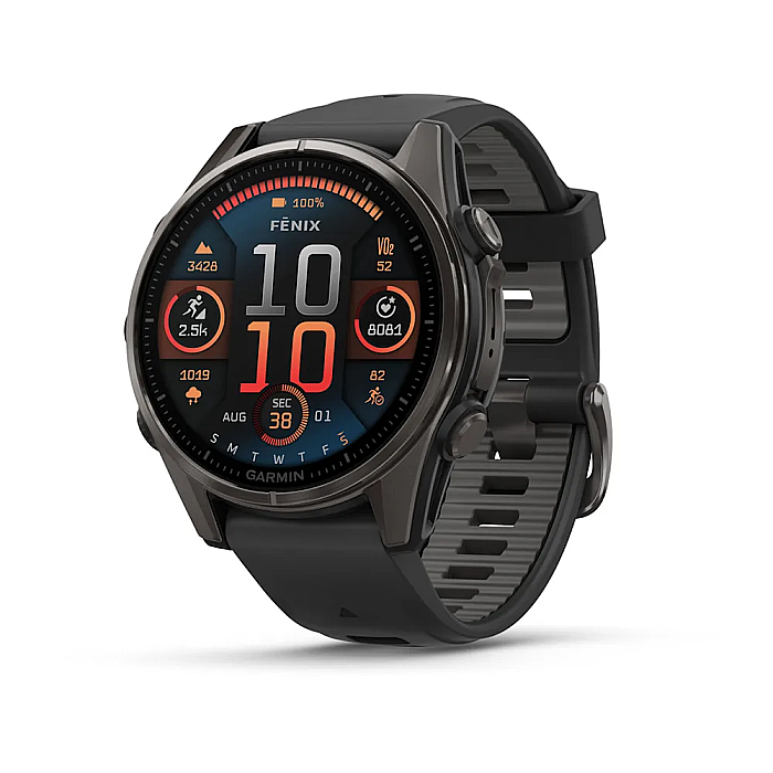 Fenix 8 Sapphire AMOLED 43 mm GPS Akıllı Saat - Black/Pebble Gray - 2