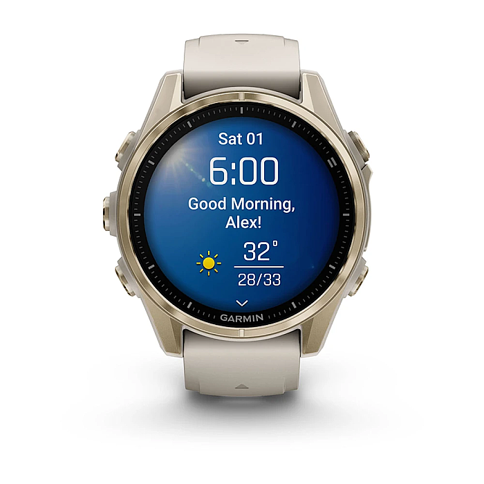 Fenix 8 Sapphire AMOLED 43 mm Akıllı Saat - Soft Gold/Dark Sandstone - 3