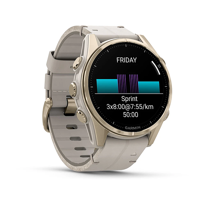 Fenix 8 Sapphire AMOLED 43 mm GPS Akıllı Saat - Soft Gold/Dark Sandstone - 4