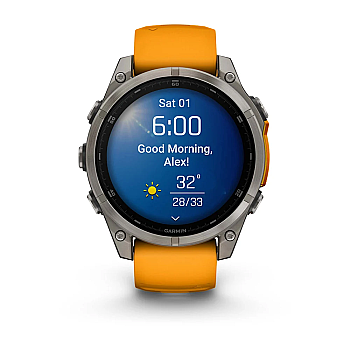 Fenix 8 Sapphire AMOLED 47 mm GPS Akıllı Saat - Spark Orange/Graphite - 3