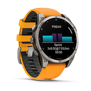 Fenix 8 Sapphire AMOLED 47 mm GPS Akıllı Saat - Spark Orange/Graphite - 4