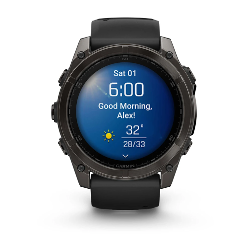 Fenix 8 Sapphire AMOLED 51 mm GPS Akıllı Saat - Black/Pebble Gray - 3