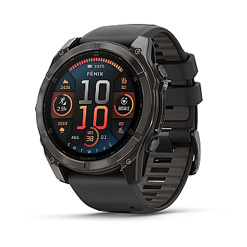 Fenix 8 Sapphire AMOLED 51 mm GPS Akıllı Saat - Black/Pebble Gray - Garmin