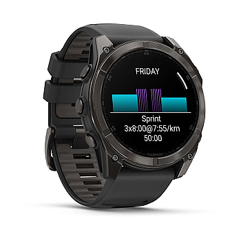 Fenix 8 Sapphire AMOLED 51 mm GPS Akıllı Saat - Black/Pebble Gray - 4