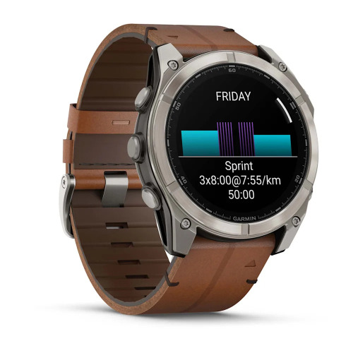Fenix 8 Sapphire AMOLED 51 mm Akıllı Saat - Brown Leather - 3