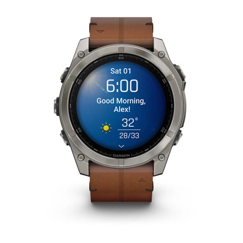 Fenix 8 Sapphire AMOLED 51 mm Akıllı Saat - Brown Leather - 4