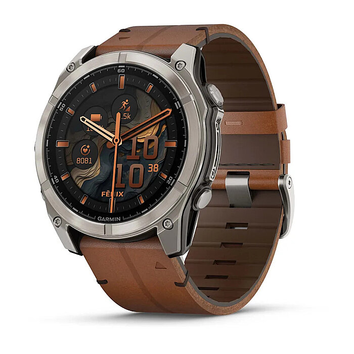 Fenix 8 Sapphire AMOLED 51 mm Akıllı Saat - Brown Leather - 2