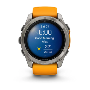 Fenix 8 Sapphire AMOLED 51 mm GPS Akıllı Saat - Spark Orange/Graphite - 3