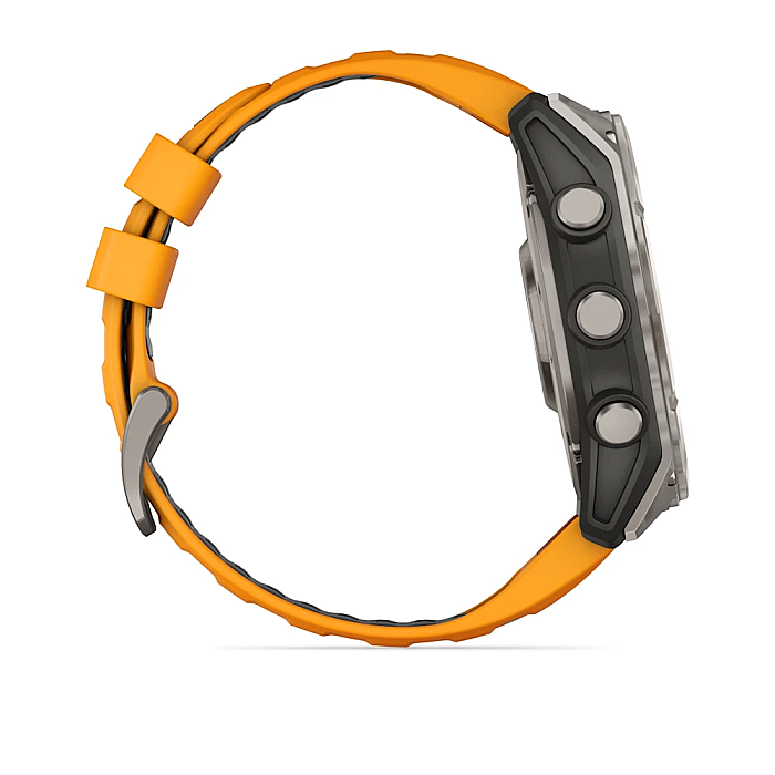 Fenix 8 Sapphire AMOLED 51 mm GPS Akıllı Saat - Spark Orange/Graphite - 6