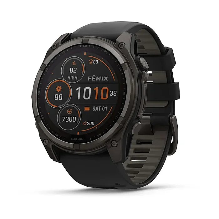 Fenix 8 Sapphire Solar 51 mm GPS Akıllı Saat – Black/Gray - 1