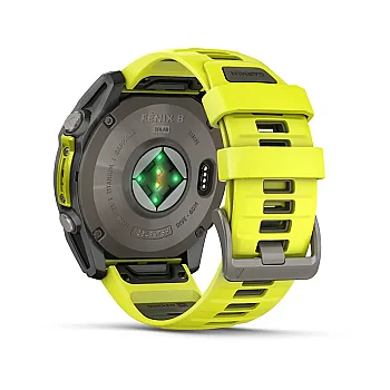 Fenix 8 Sapphire Solar 51 mm GPS Akıllı Saat – Black/Amp Yellow - 4