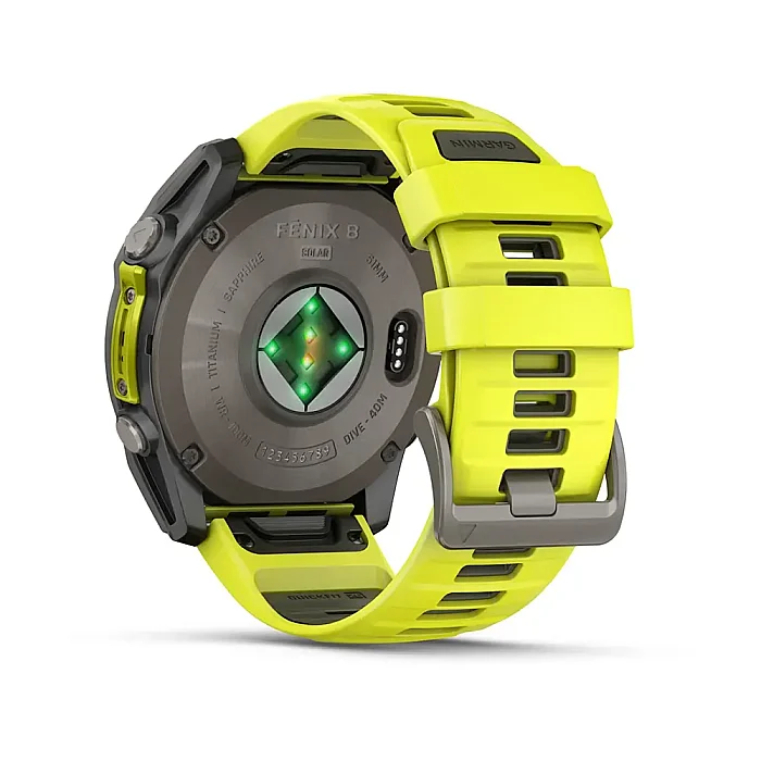 Fenix 8 Sapphire Solar 51 mm GPS Akıllı Saat – Black/Amp Yellow - 4