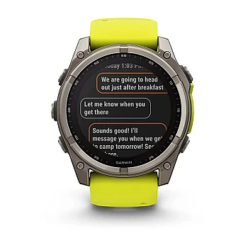 Fenix 8 Sapphire Solar 51 mm GPS Akıllı Saat – Black/Amp Yellow - 6