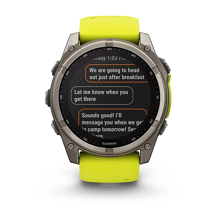 Fenix 8 Sapphire Solar 51 mm GPS Akıllı Saat – Black/Amp Yellow - 6