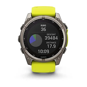 Fenix 8 Sapphire Solar 51 mm GPS Akıllı Saat – Black/Amp Yellow - 7