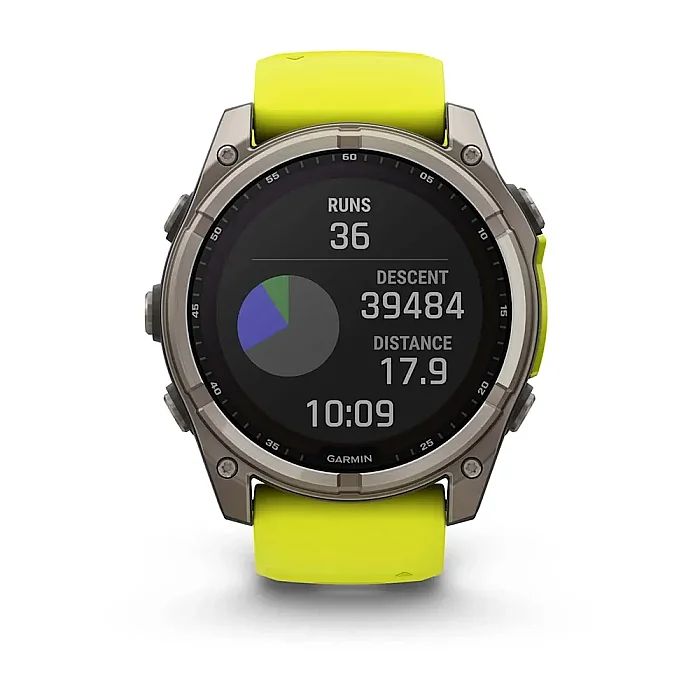 Fenix 8 Sapphire Solar 51 mm GPS Akıllı Saat – Black/Amp Yellow - 7