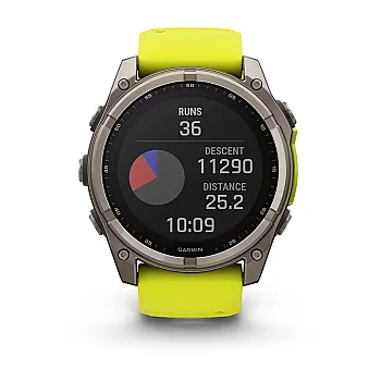 Fenix 8 Sapphire Solar 51 mm GPS Akıllı Saat – Black/Amp Yellow - 8