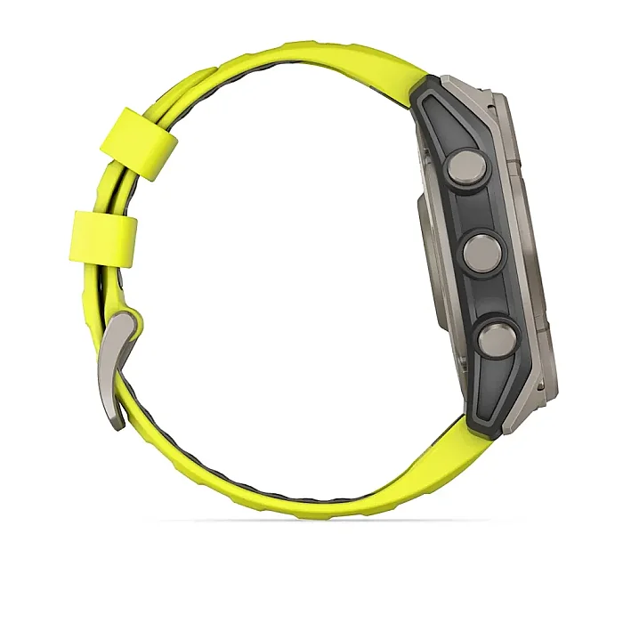 Fenix 8 Sapphire Solar 51 mm GPS Akıllı Saat – Black/Amp Yellow - 2