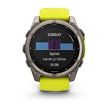 Fenix 8 Sapphire Solar 51 mm GPS Akıllı Saat – Black/Amp Yellow - 11