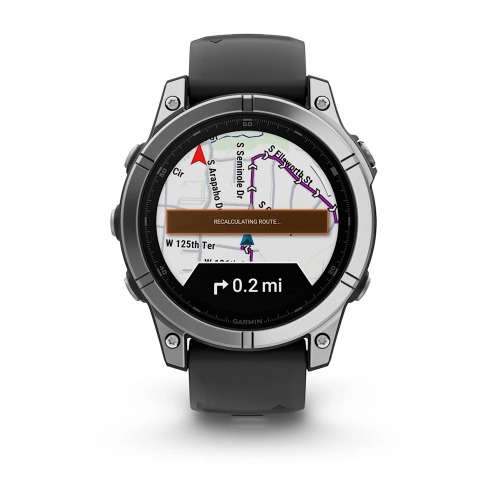 fenix E – 47 mm, AMOLED Paslanmaz çelik, Siyah silikon kayışlı - 3