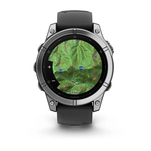 fenix E – 47 mm, AMOLED Paslanmaz çelik, Siyah silikon kayışlı - 5