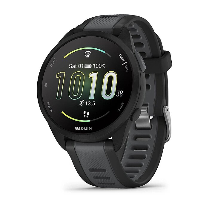 Forerunner 165 Music AMOLED 43 mm GPS Koşu Saati - Slate Gray/Black - 1