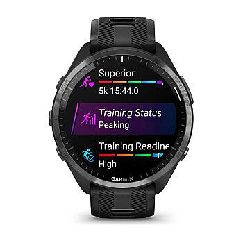Forerunner 965 AMOLED GPS Triatlon ve Koşu Saati - Black/Powder Gray Titanium - 3