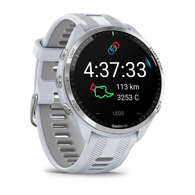 Forerunner 965 AMOLED GPS Triatlon ve Koşu Saati - Whitestone/Powder Gray - 4