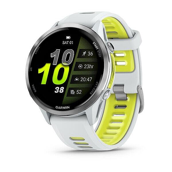 Forerunner 970 AMOLED 47 mm GPS Koşu Saati - Whitestone/Amp Yellow - 1