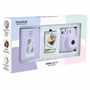 Instax mini 12 Lila Fotoğraf Makinesi 10'lu Film ve PVC Albüm Bundle Box - 2