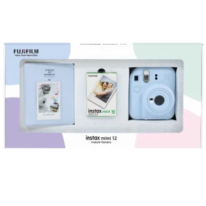 Instax mini 12 Mavi Fotoğraf Makinesi 10'lu Film ve PVC Albüm Bundle Box - 1