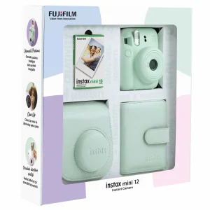 Instax mini 12 Yeşil Fotoğraf Makinesi 10'lu Film Kare Albüm ve Deri Kılıf Bundle Box - 2