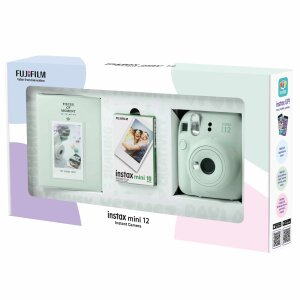 Instax mini 12 Yeşil Fotoğraf Makinesi 10'lu Film ve PVC Albüm Bundle Box - 2