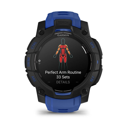 Instinct 3 AMOLED 45 mm GPS Akıllı Saat - Bolt Blue/Black - 4
