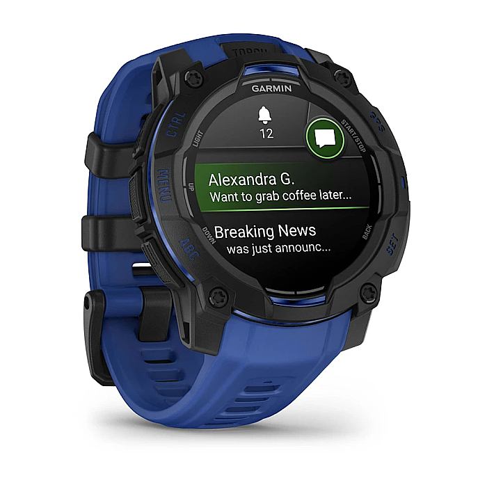 Instinct 3 AMOLED 45 mm GPS Akıllı Saat - Bolt Blue/Black - 1