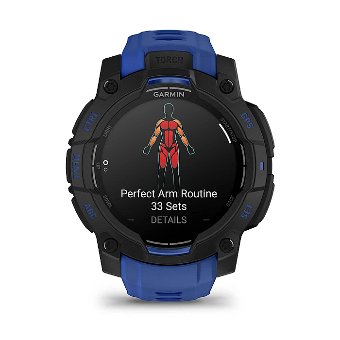Instinct 3 AMOLED 45 mm GPS Akıllı Saat - Bolt Blue/Black - 4