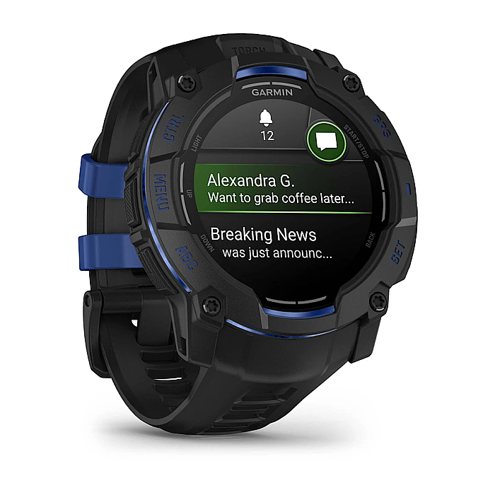 Instinct 3 AMOLED 50 mm GPS Akıllı Saat - Bolt Blue/Black - 2