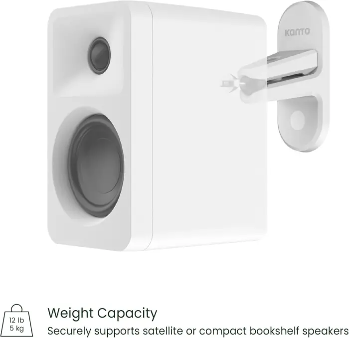 SPW3W - Evrensel Uydu Hoparlör Duvar Montaj Braketi - Beyaz - 4