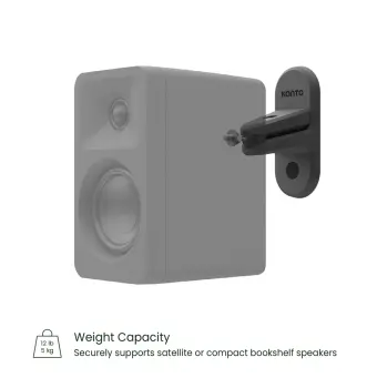 SPW3 - Evrensel Uydu Hoparlör Duvar Montaj Braketi - Siyah - 4