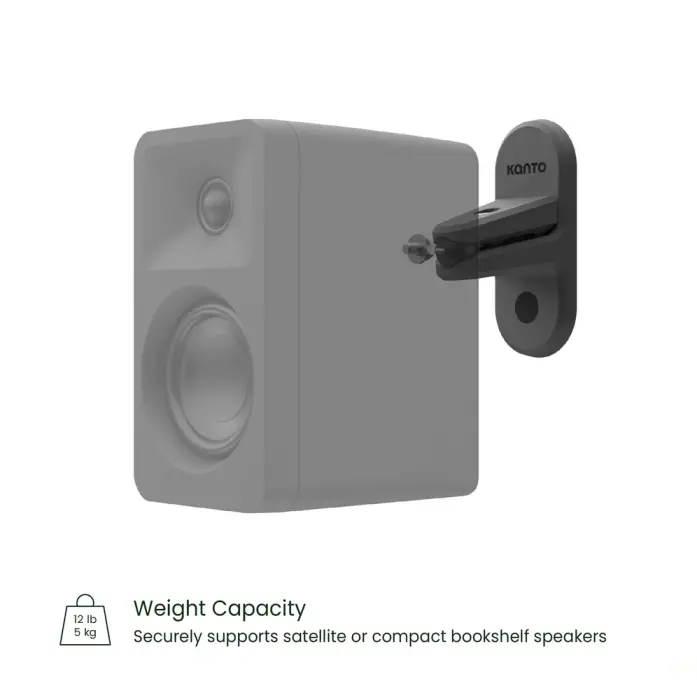 SPW3 - Evrensel Uydu Hoparlör Duvar Montaj Braketi - Siyah - 4