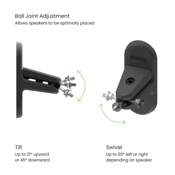 SPW3 - Evrensel Uydu Hoparlör Duvar Montaj Braketi - Siyah - 7