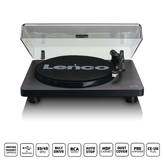 L-30BK Turntable - MMC Kartuşlu Ahşap, Siyah Pikap - 6