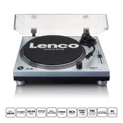L-3809ME Turntable - Direct Drive, USB Metalik Mavi Pikap - 4
