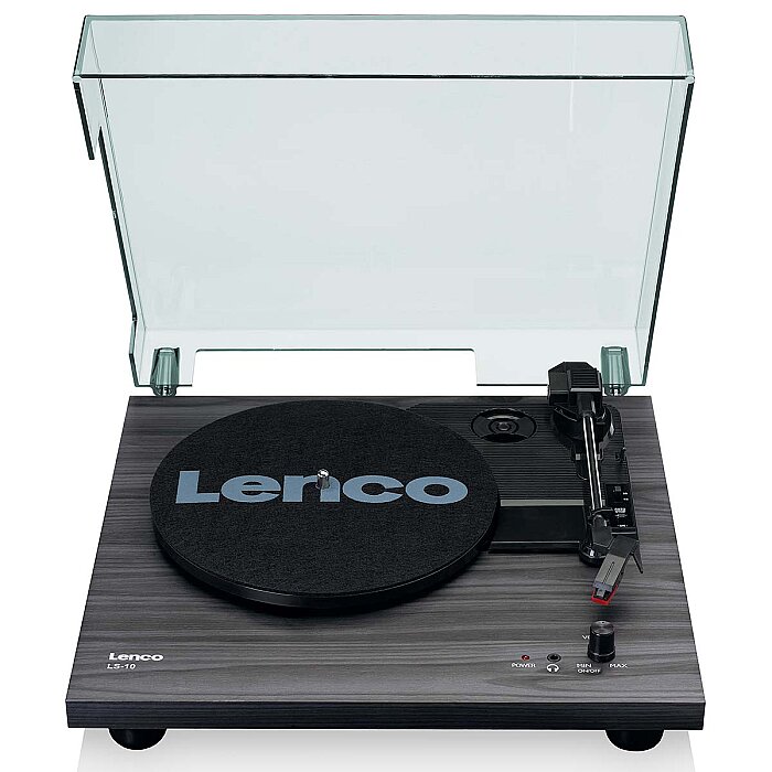 LS-10BK Turntable - Dahili Hoparlörlü Ahşap Siyah Pikap - 1