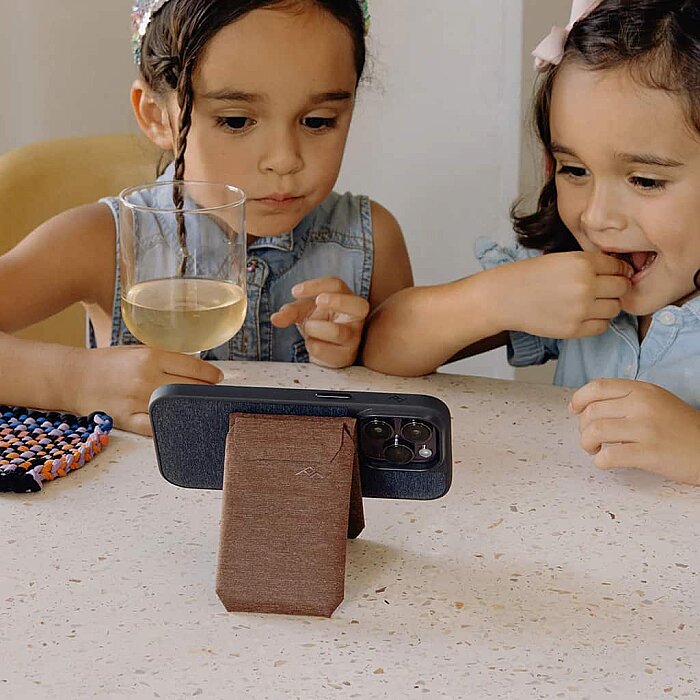 Mobile Wallet Stand Manyetik Cüzdan ve Stand - Midnight - 2