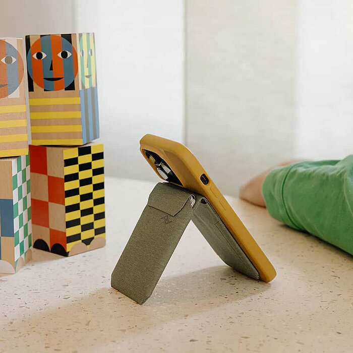 Mobile Wallet Stand Manyetik Cüzdan ve Stand - Sun - 3